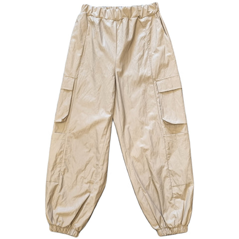 Pantalone Cargo Simil-Pelle