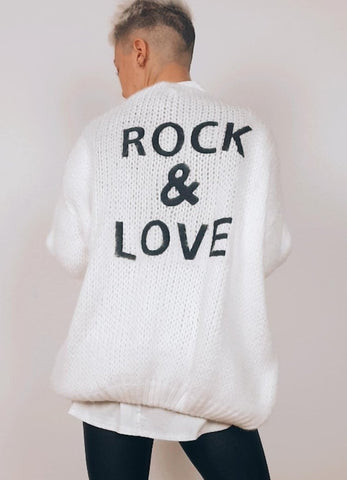 Cardigan Rock&Love Bianco