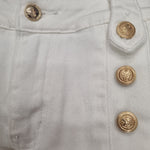 Jeans Wide-Leg con Bottoni Oro
