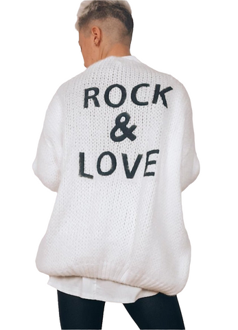 Cardigan Rock&Love Bianco