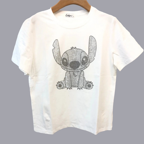 T-Shirt Stich con Brillantini
