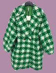 Cappotto Pied De Poule Verde