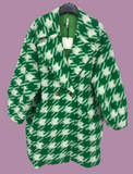 Cappotto Pied De Poule Verde