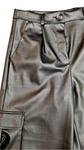 Pantalone Cargo in Ecopelle