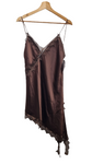 Vestito Satinato con Pizzo