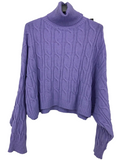 Maglione Crop Collo Alto