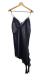 Vestito Satinato con Pizzo