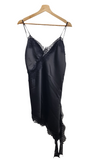 Vestito Satinato con Pizzo