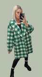 Cappotto Pied De Poule Verde