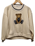 Felpa Bear con inserti in maglia