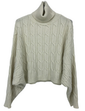 Maglione Crop Collo Alto