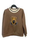 Felpa Bear con inserti in maglia