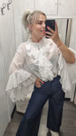 Camicia con Volant 100% Cotone
