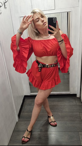 Coordinato Top e Shorts Red
