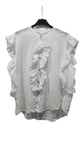 Camicia Smanicata con Volant 100% Cotone