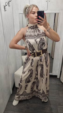 Jumpsuit Fantasia Jacquard 100% Viscosa