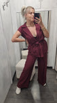 Coordinato Gilet + Pantalone in Viscosa Cotta