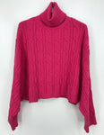 Maglione Crop Collo Alto