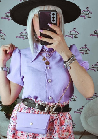 Camicia Pochette Lillà-Country