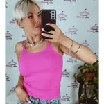 Top a Costine con Bretelle Incrociate